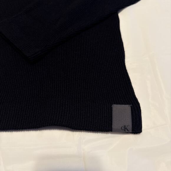 Calvin Klein Women’s Black Ribbed Turtleneck Sweater Size XL NWT $158 PNX621QM - Picture 2 of 9